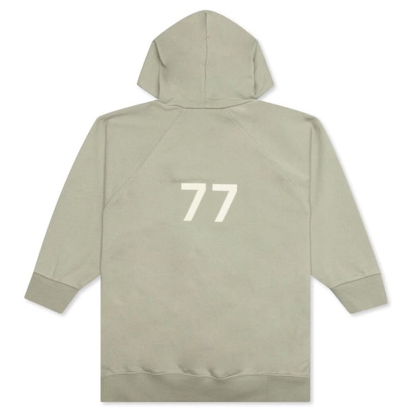NWT Women’s Medium Fear Of God Essentials French Terry 3/4 Sleeve Hoodie Seafoam - Picture 2 of 13